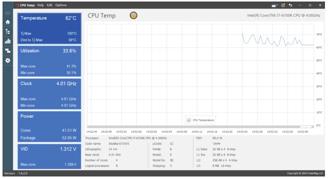 CPU Temp 实时监测CPU温度软件 v1.8.0.0 便携版_www.jishuyy.com