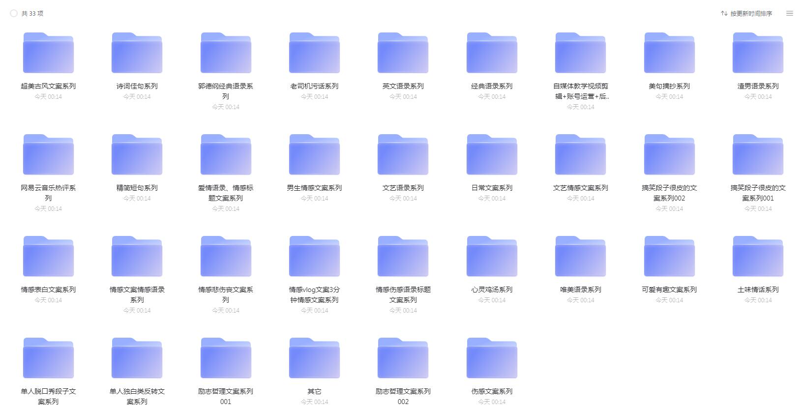 付费买来的30000+文案短视频必备_www.jishuyy.com