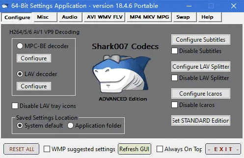 Shark007 Codecs 多媒体编解码器套件 v20.4 绿色版_www.jishuyy.com