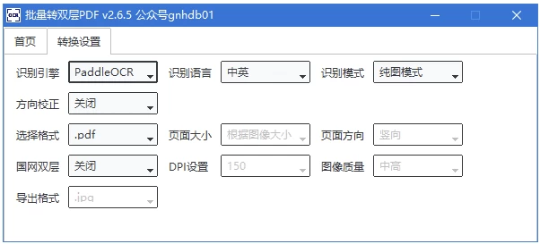 批量转双层PDF 可识别各种语言 v3.0.4 中文绿色版_www.jishuyy.com