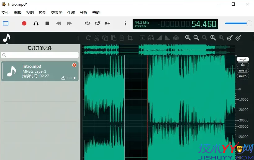 Ocenaudio 跨平台音频编辑工具 v3.16.4_www.jishuyy.com
