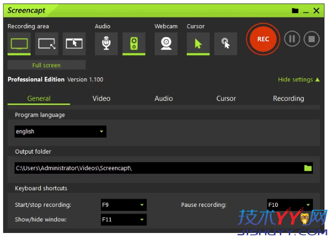 ASCOMP Screencapt Pro 屏幕捕捉录制工具 v2.007 便携版_www.jishuyy.com