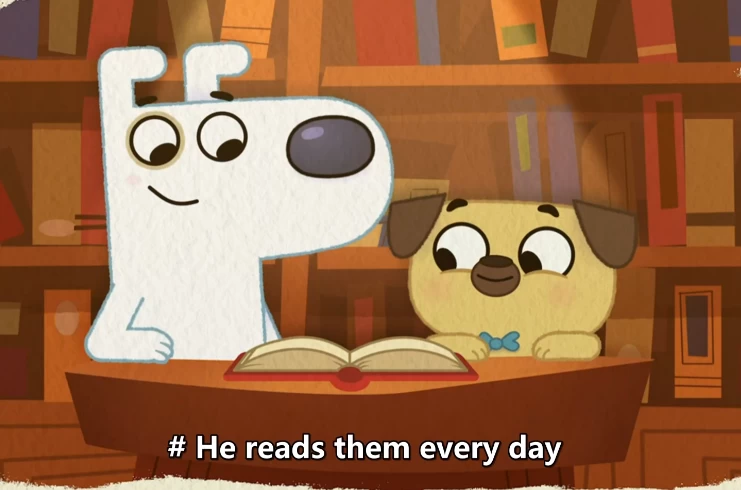 BBC英语启蒙动画《狗狗爱读书 Dog Loves Books》_www.jishuyy.com
