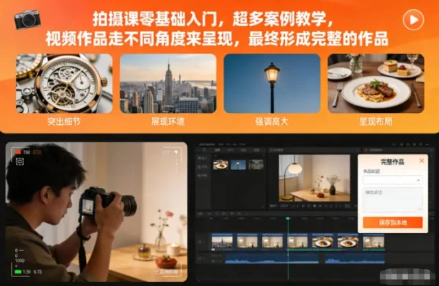 拍摄课零基础入门，超多案例教学_www.jishuyy.com