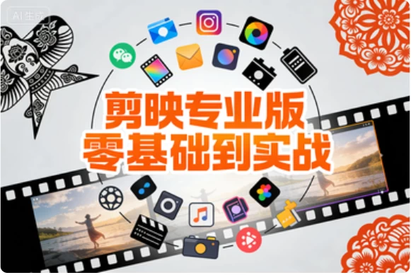 剪映专业版零基础到实战 小白速成剪辑大神全案教程_www.jishuyy.com