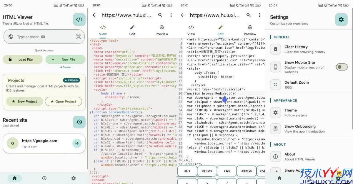 HTML Viewer 手机代码浏览器 查看器 v7.8 解锁高级版_www.jishuyy.com