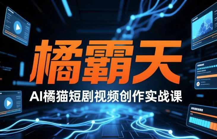 橘霸天·AI橘猫短剧视频创作实战课_www.jishuyy.com