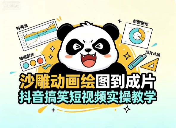 沙雕动画绘图到成片 抖音搞笑短视频实操教学_www.jishuyy.com
