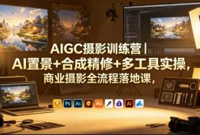 AIGC摄影训练营,AI置景+合成精修+多工具实操_www.jishuyy.com